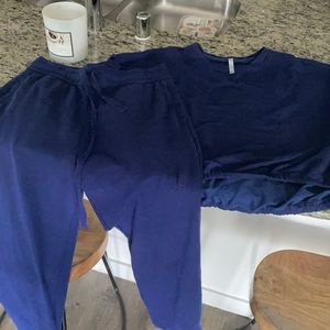 Fabletics Navy Blue Jogger Set